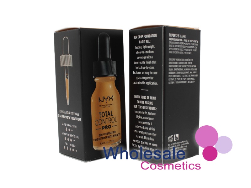 6 x NYX Total Control Drop Pro Foundation - 12.5 CAMEL