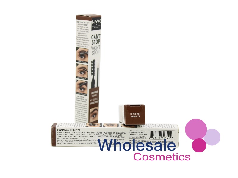 6 x NYX Can't Stop Won't Stop Longwear Brow Kit - 06 BRUNETTE