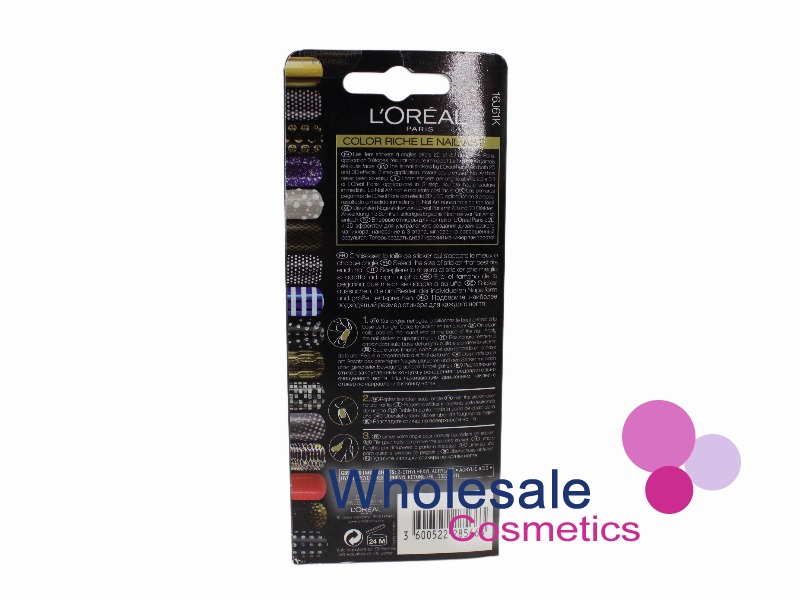 9 x L'Oreal Color Riche Le Nail Art Stickers - 012 DIAMANT ETERNEL