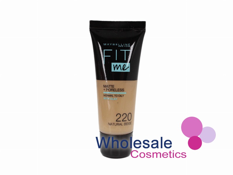 4 x Maybelline Fit Me Matte & Poreless Liquid Foundation - 220 NATURAL BEIGE