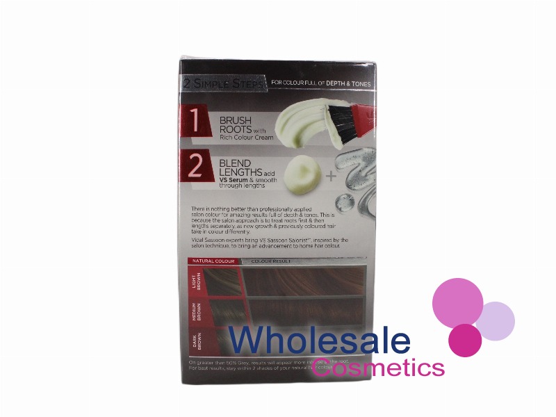 12 x Vidal Sassoon Salonist Permanent Hair Colour Treatment - 5/5 MEDIUM REDDISH BROWN
