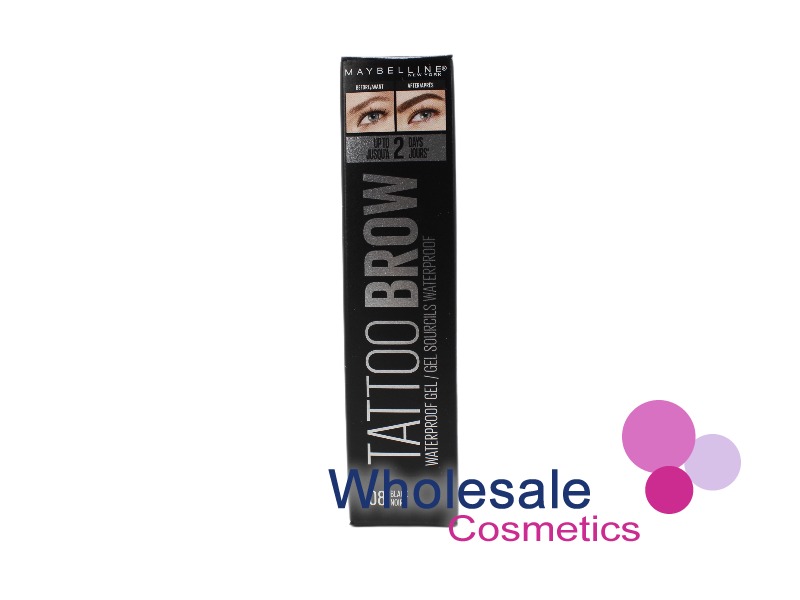 2 x Maybelline Tattoo Brow Waterproof Gel - 08 BLACK NOIR