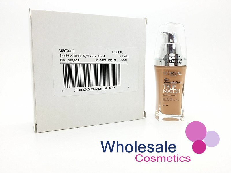 6 x L'Oreal True Match Foundation SPF17 (30 ml) - W7 GOLDEN AMBER
