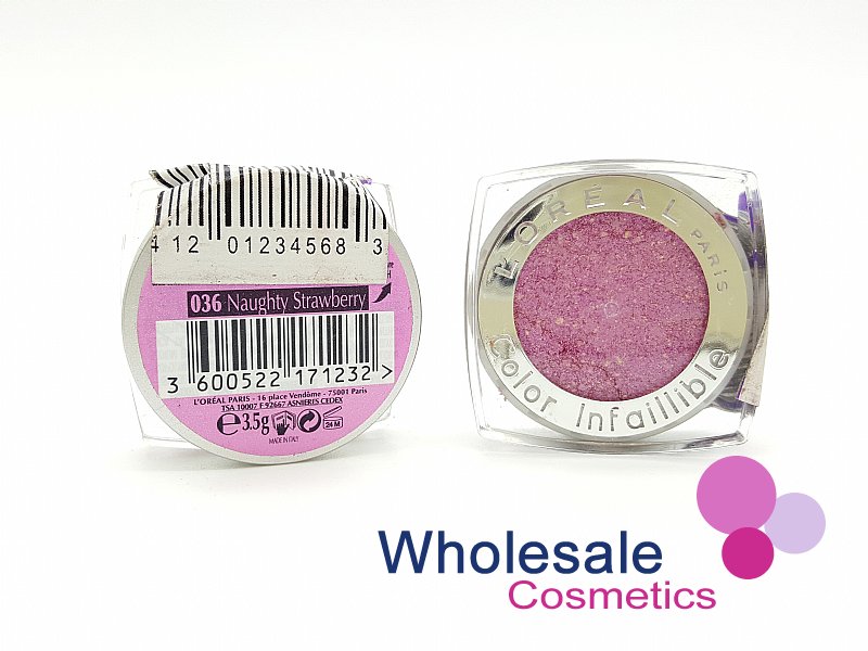 12 x L'Oreal Color Infallible Eyes 24Hr Powder Eyeshadow - 036 NAUGHTY STRAWBERRY
