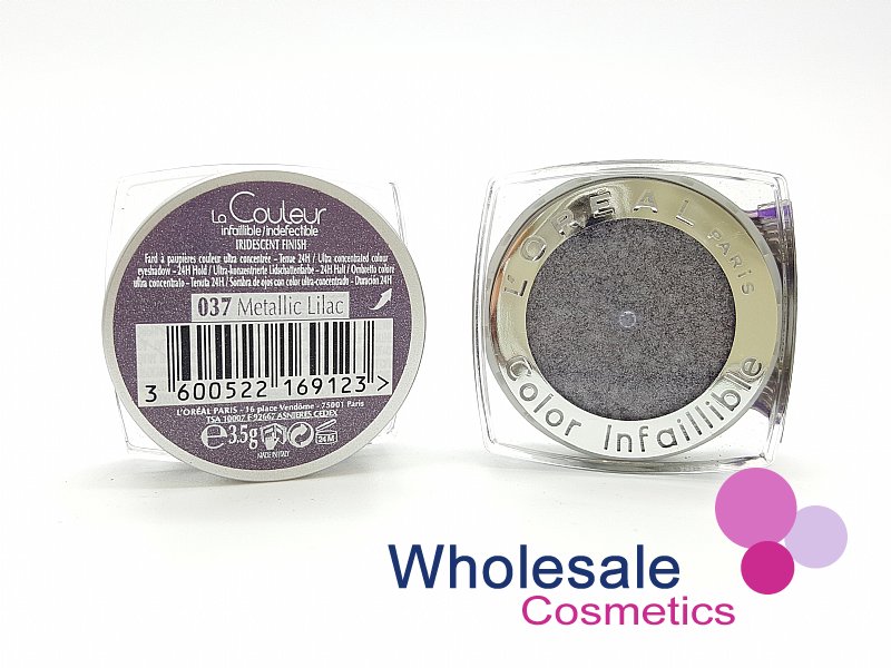 12 x L'Oreal Color Infallible Eyes 24Hr Powder Eyeshadow - 037 METALLIC LILAC