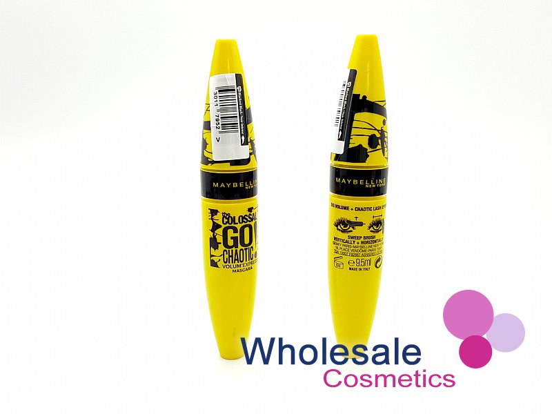 9 x Maybelline Colossal Go Chaotic Mascara - BLACKEST BLACK
