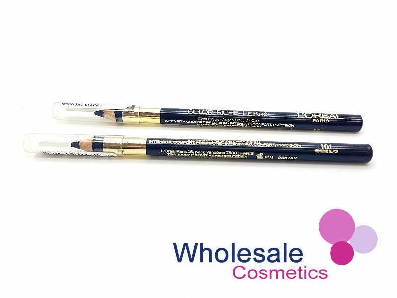 12 x L'Oreal Color Riche Le Kohl Eye Pencil - 101 MIDNIGHT BLACK