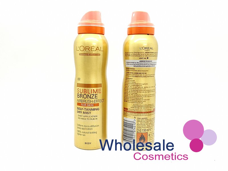 6 x L'Oreal Sublime Bronze Self-Tanning Dry Mist Fair Skin - LIGHT TAN