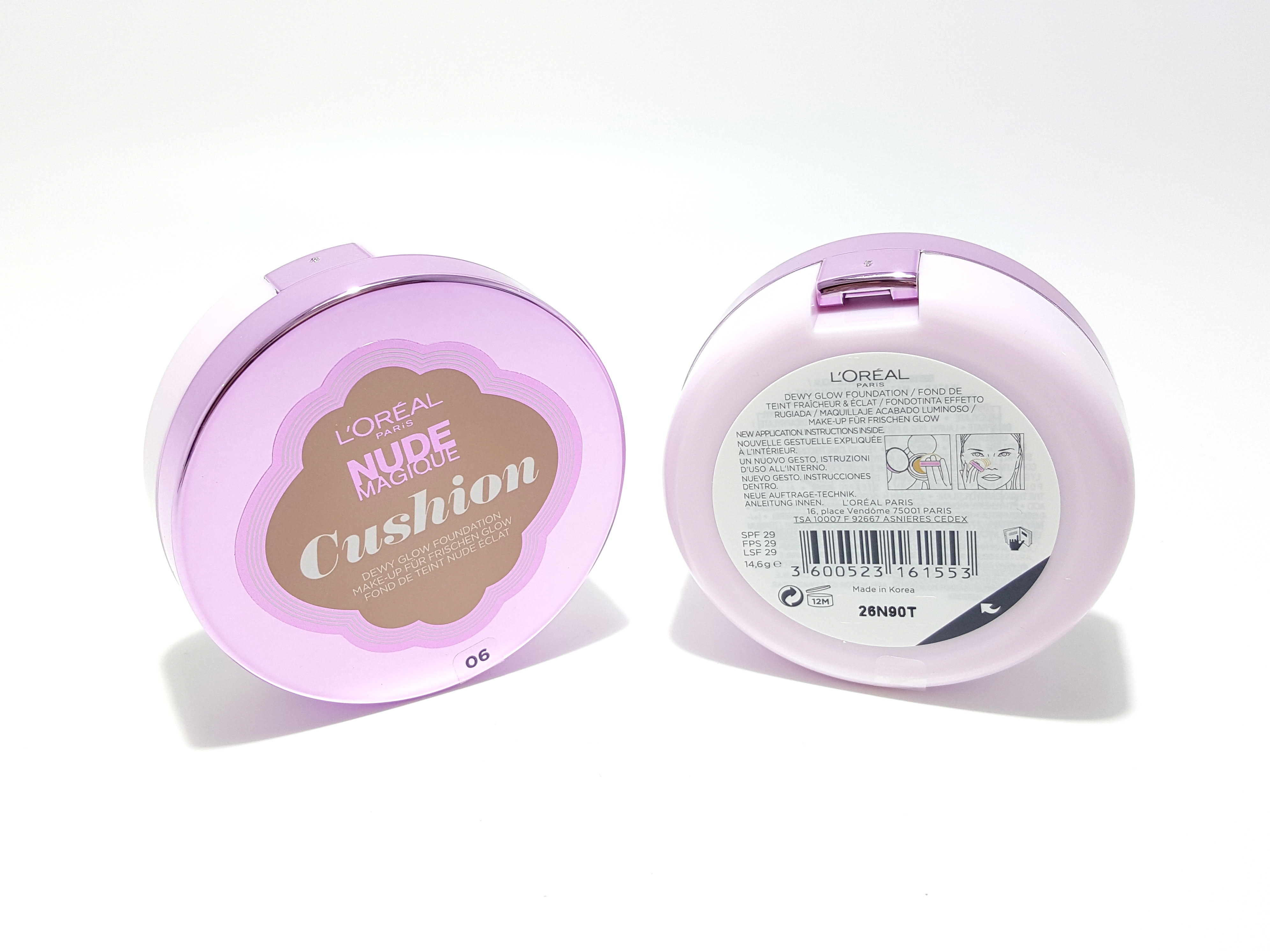 12 x L'Oreal Paris Nude Magique Cushion Foundation - 06 ROSE BEIGE