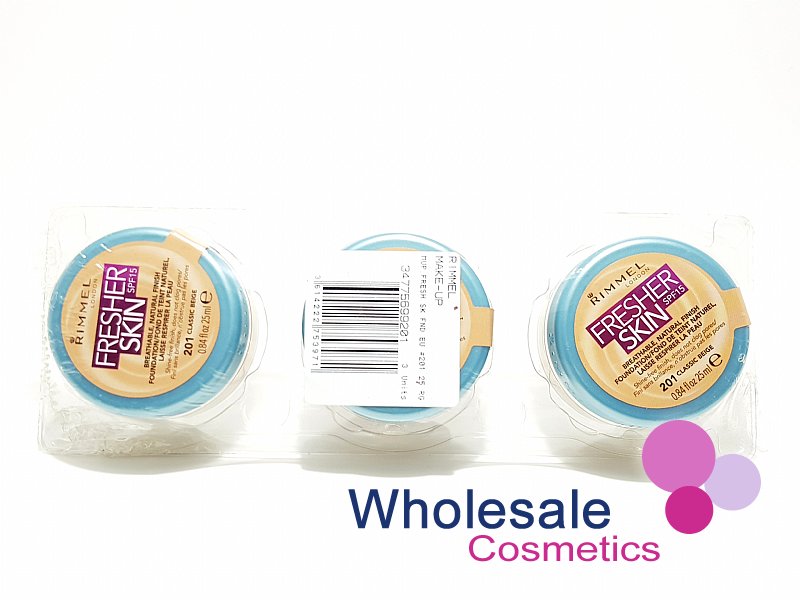 12 x Rimmel Fresher Skin SPF15 Foundation - 201 CLASSIC BEIGE