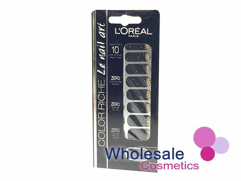 9 x L'Oreal Color Riche Le Nail Art Stickers - 009 POUDRE D'OR