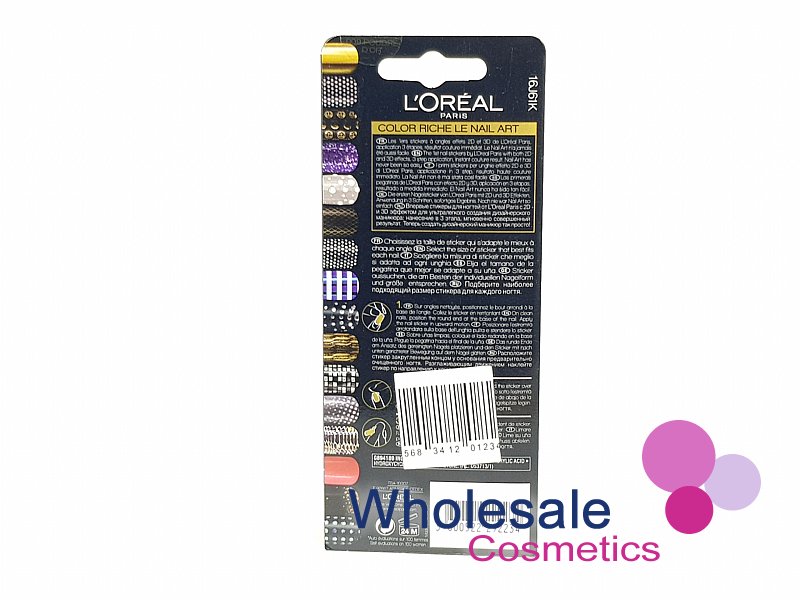 9 x L'Oreal Color Riche Le Nail Art Stickers - 009 POUDRE D'OR