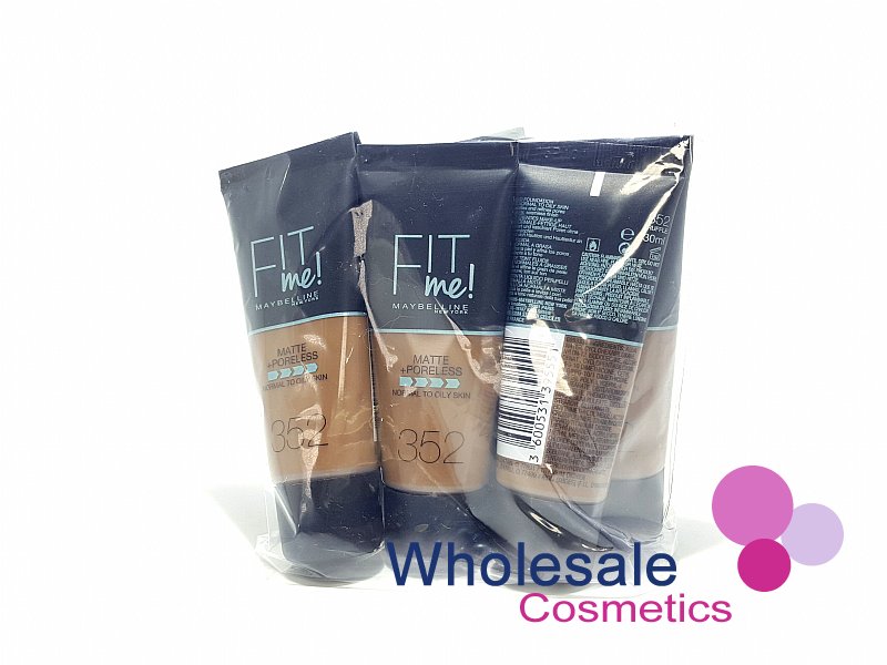6 x Maybelline Fit Me Matte & Poreless Liquid Foundation - 352 TRUFFLE