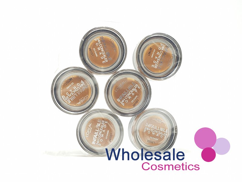 6 x L'Oreal Paris Infallible 24H Concealer Pomade - 03 DARK
