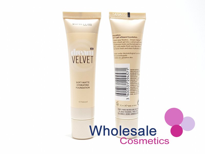 2 x Maybelline Dream Velvet Foundation - 01 NATURAL