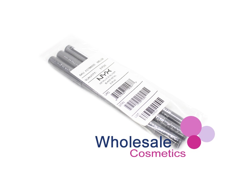 12 x NYX Professional Makeup Metallic Eyeliner - 06 BLACK METAL
