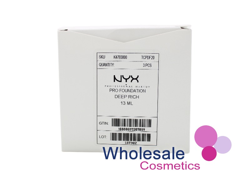 6 x NYX Total Control Drop Pro Foundation - DEEP RICH