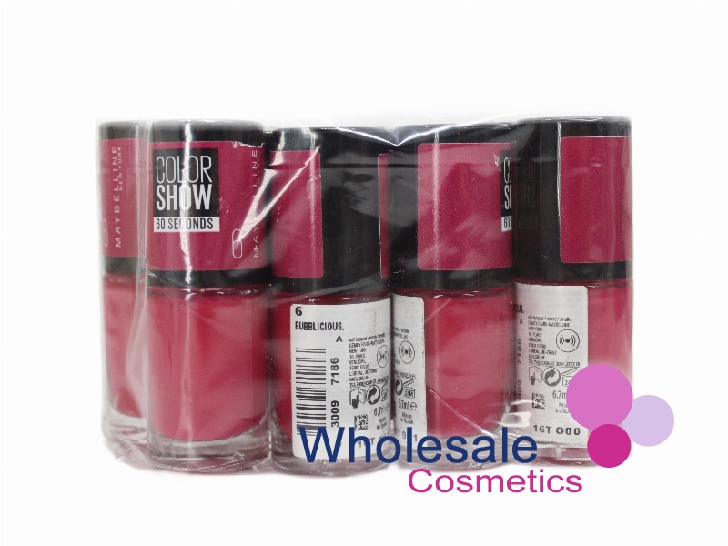 8 x Maybelline Colorshow 60 Seconds Nail Polish - 6 BUBBLICIOUS