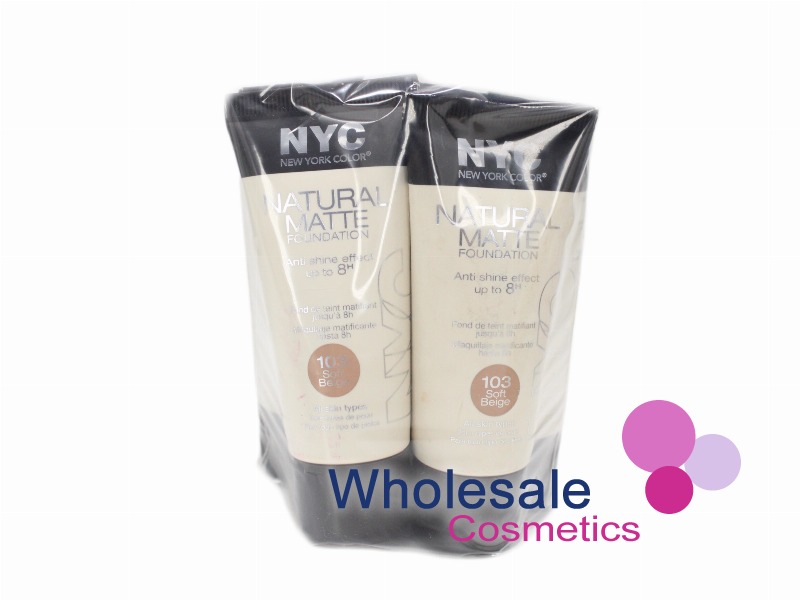 6 x NYC Natural Matte Foundation 30ml - 103 SOFT BEIGE