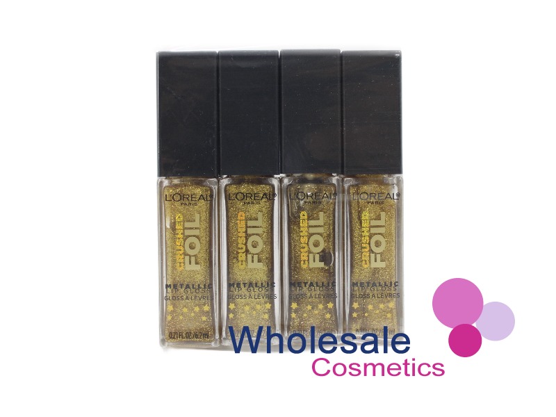 8 x L'Oreal Paris Metallic Lip Gloss Crushed Foil - 14 MIRRORED