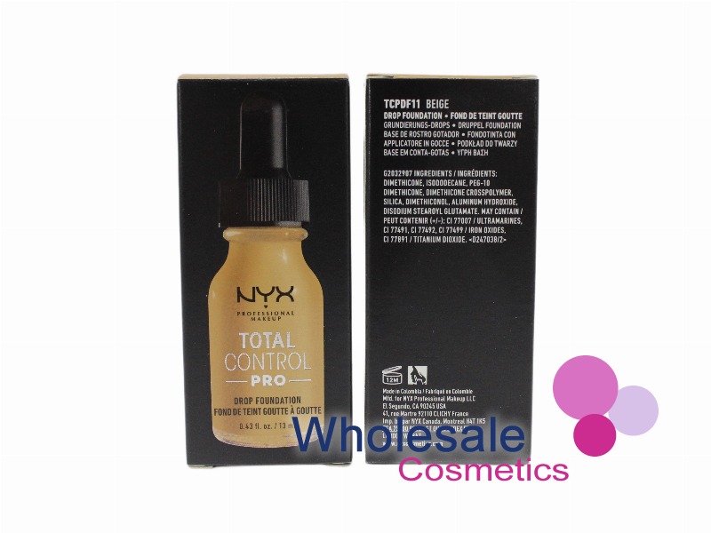 6 x NYX Total Control Drop Pro Foundation - 11 BEIGE