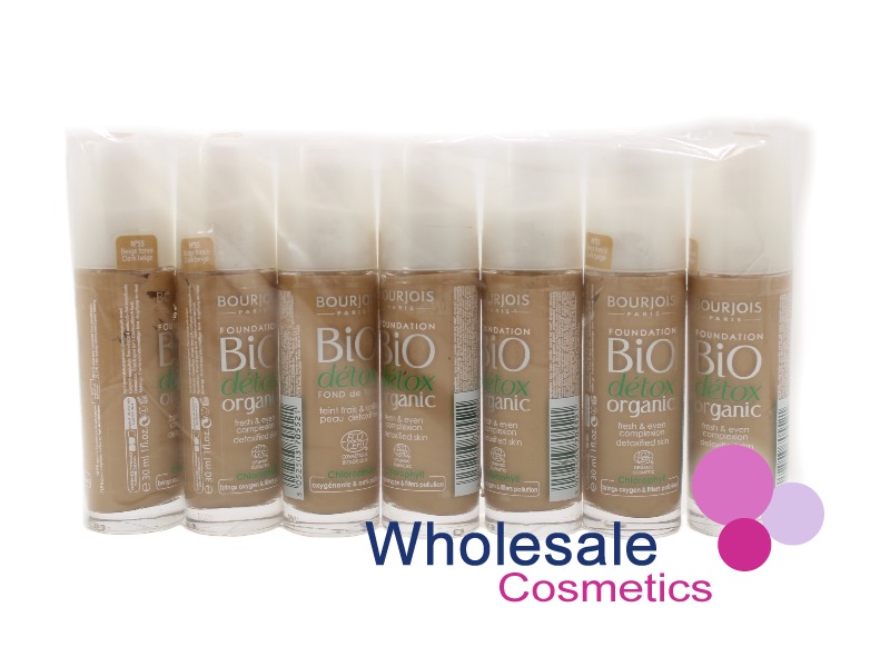 5 x Bourjois Bio Detox Organic Foundation - 55 DARK BEIGE