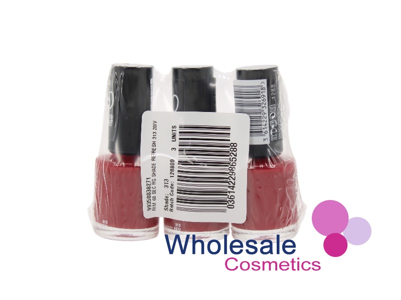 9 x Rimmel Nail Polish 60 Seconds - 313 FIESTY RED