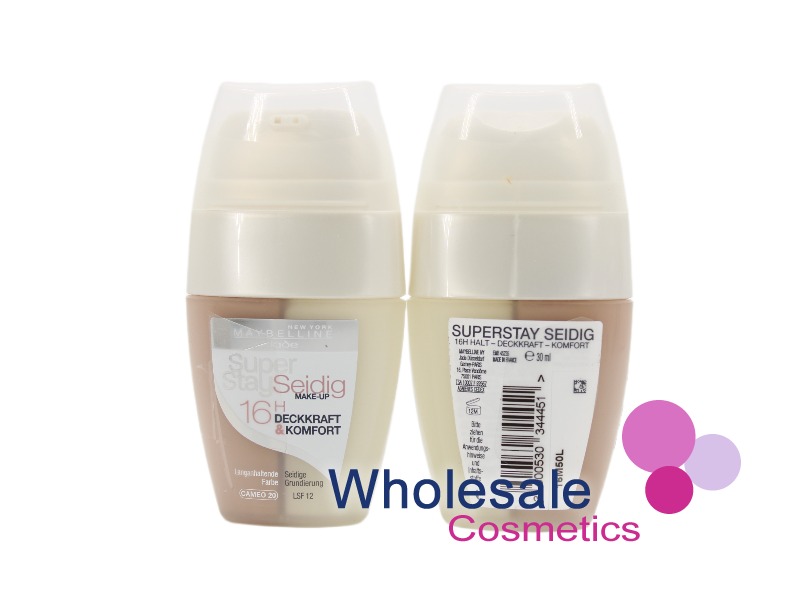 6 x Maybelline 16HR Superstay Silky Foundation - 20 CAMEO