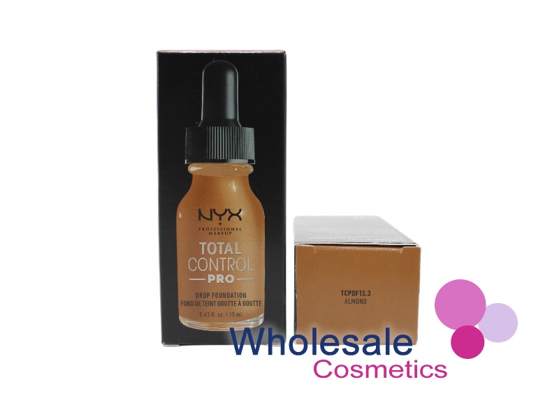 6 x NYX Total Control Drop Pro Foundation - 15.3 ALMOND