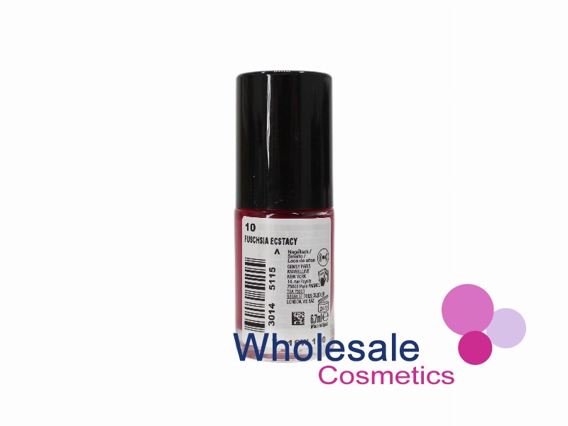 9 x Maybelline Fast Gel Nail Polish - 10 FUSCHSIA ECSTACY