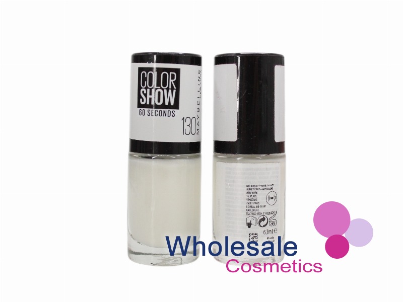 8 x Maybelline Colorshow 60 Seconds Nail Polish NO BARCODE - 130 WINTER BABY