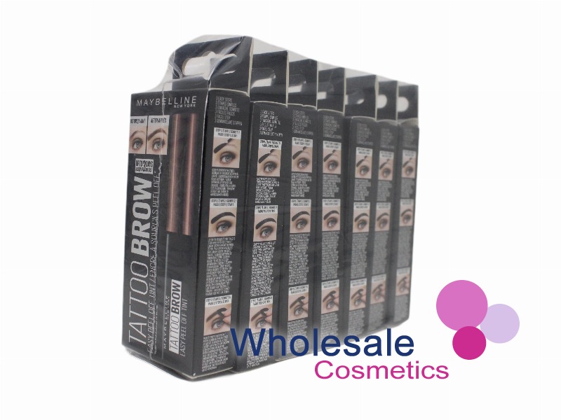 3 x Maybelline Tattoo Brow Longlasting Peel Off Gel Tint - DARK BROWN