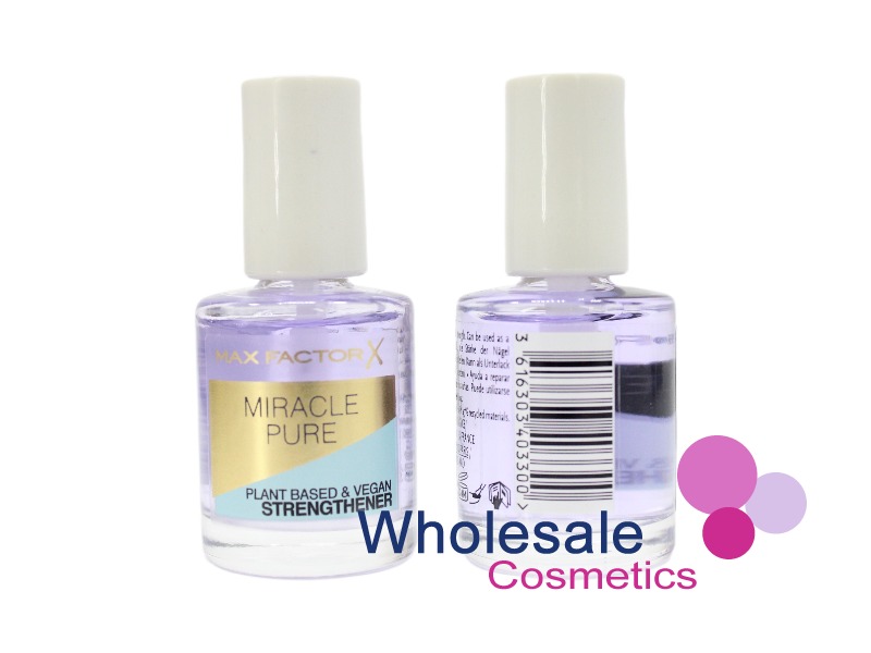 6 x Max Factor Miracle Pure Nail Care Vegan Strengthener 12ml