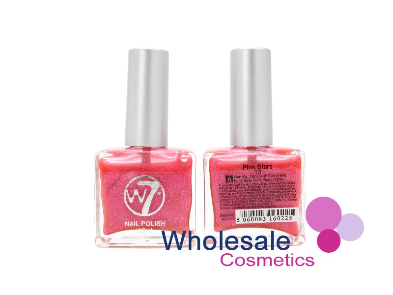 12 x W7 Nail Polish - 13 PINK STARS