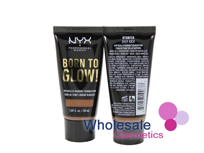 6 x NYX Professional Born to Glow Radiant Foundation - DEEP RICH