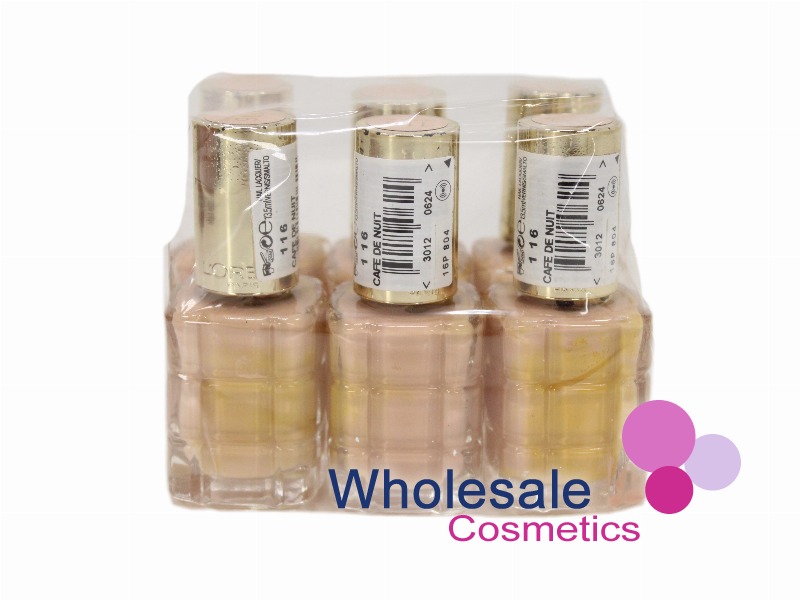 6 x L'Oreal Color Riche Nail Polish - 116 CAFE DE NUIT