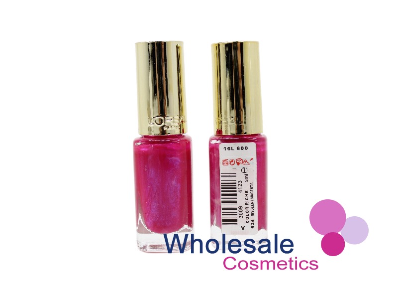 10 x L'Oreal Color Riche Nail Polish - 504 INSOLENT MAGENTA