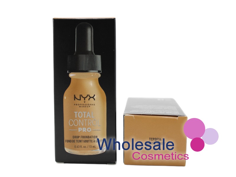 6 x NYX Total Control Drop Pro Foundation - 14 GOLDEN HONEY