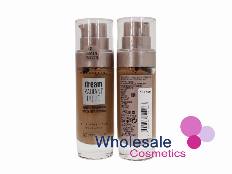 6 x Maybelline Dream Radiant Liquid Foundation + Hydrating Foundation - 60 CARAMEL