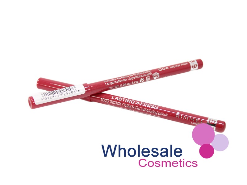 12 x Rimmel Lasting Finish 1000 Kisses Lip Liner Pencil - 004 INDIAN PINK