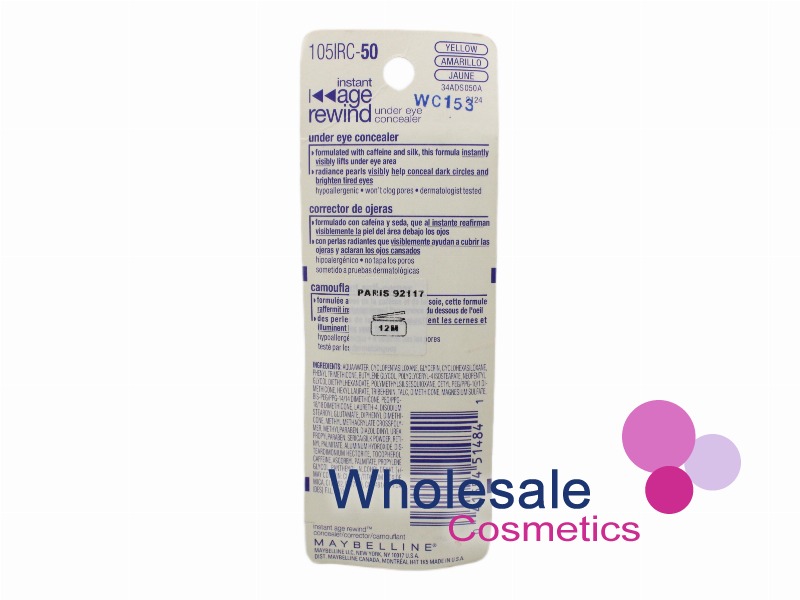 4 x Maybelline Instant Age Rewind Concealer 11ml - YELLOW