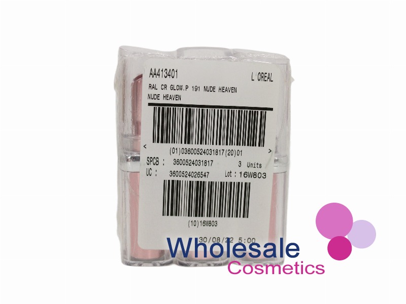 9 x L'Oreal Glow Paradise Lipstick - 191 NUDE HEAVEN