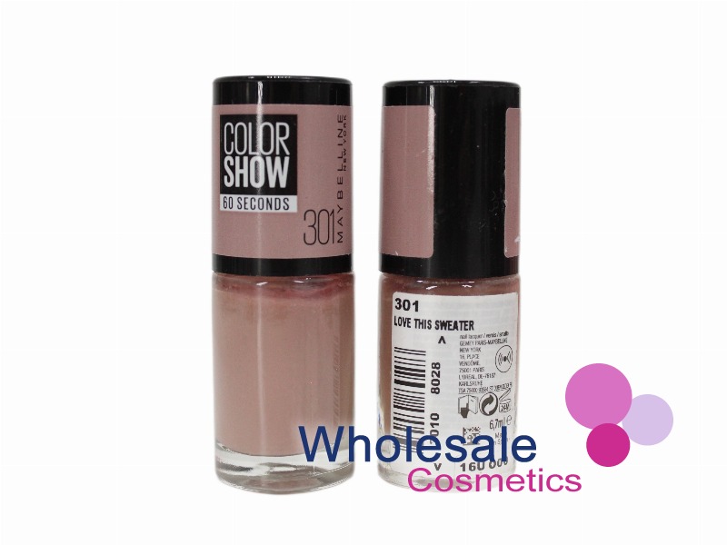 8 x Maybelline Colorshow 60 Seconds Nail Polish - 301 LOVE THIS SWEATER