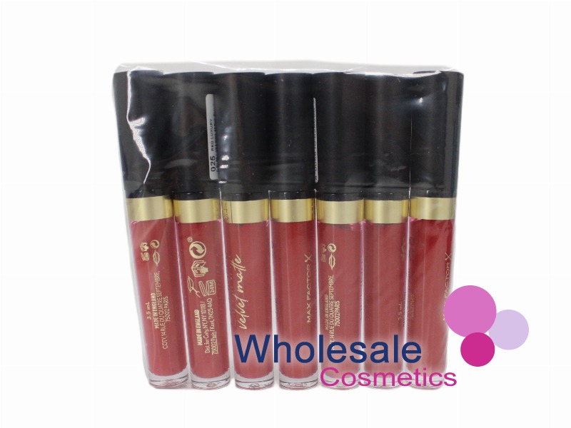 7 x Max Factor Lipfinity Velvet Matte Lip Colour - 025 RED LUXURY