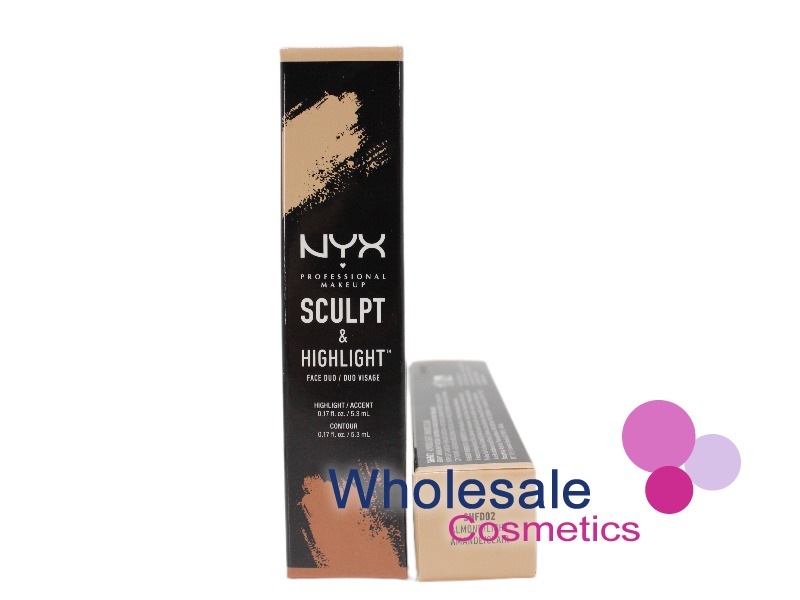 1 x NYX Sculpt & Highlight Face Duo - 02 ALMOND/LIGHT