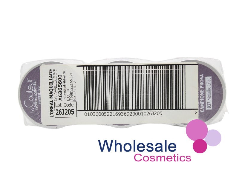 12 x L'Oreal Color Infallible Eyes 24Hr Powder Eyeshadow TESTER STOCK - 037 METALLIC LILAC