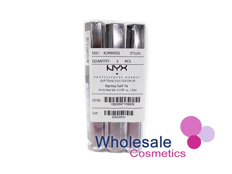 9 x NYX Professional Makeup Slip Tease Lip Color - 01 KARMA SUIT YA