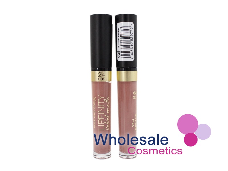9 x Max Factor Lipfinity Velvet Matte Lip Colour - 035 ELEGANT BROWN