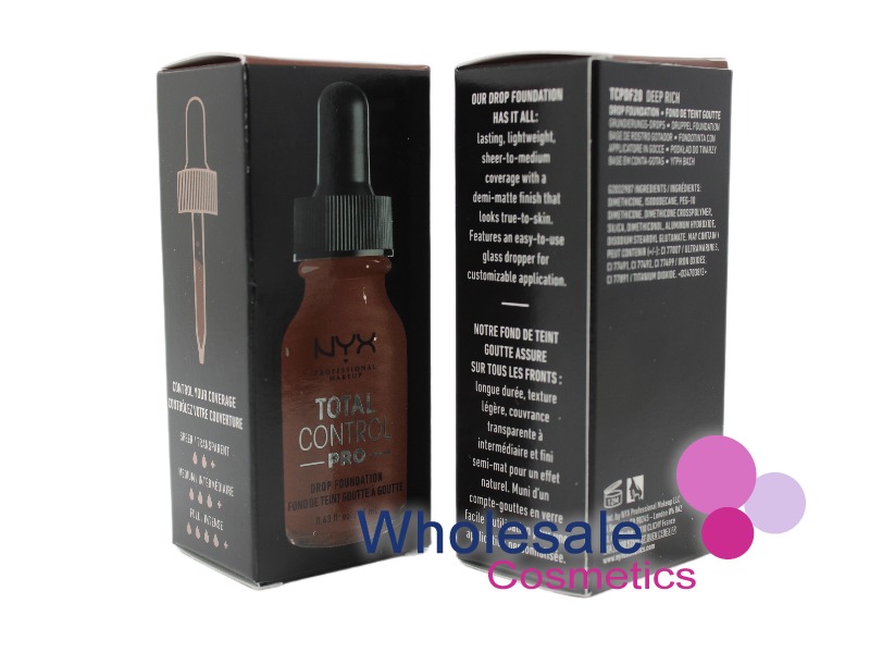 6 x NYX Total Control Drop Pro Foundation - DEEP RICH