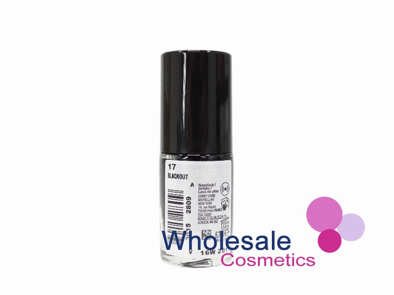 8 x Maybelline Fast Gel Nail Polish - 17 BLACKOUT